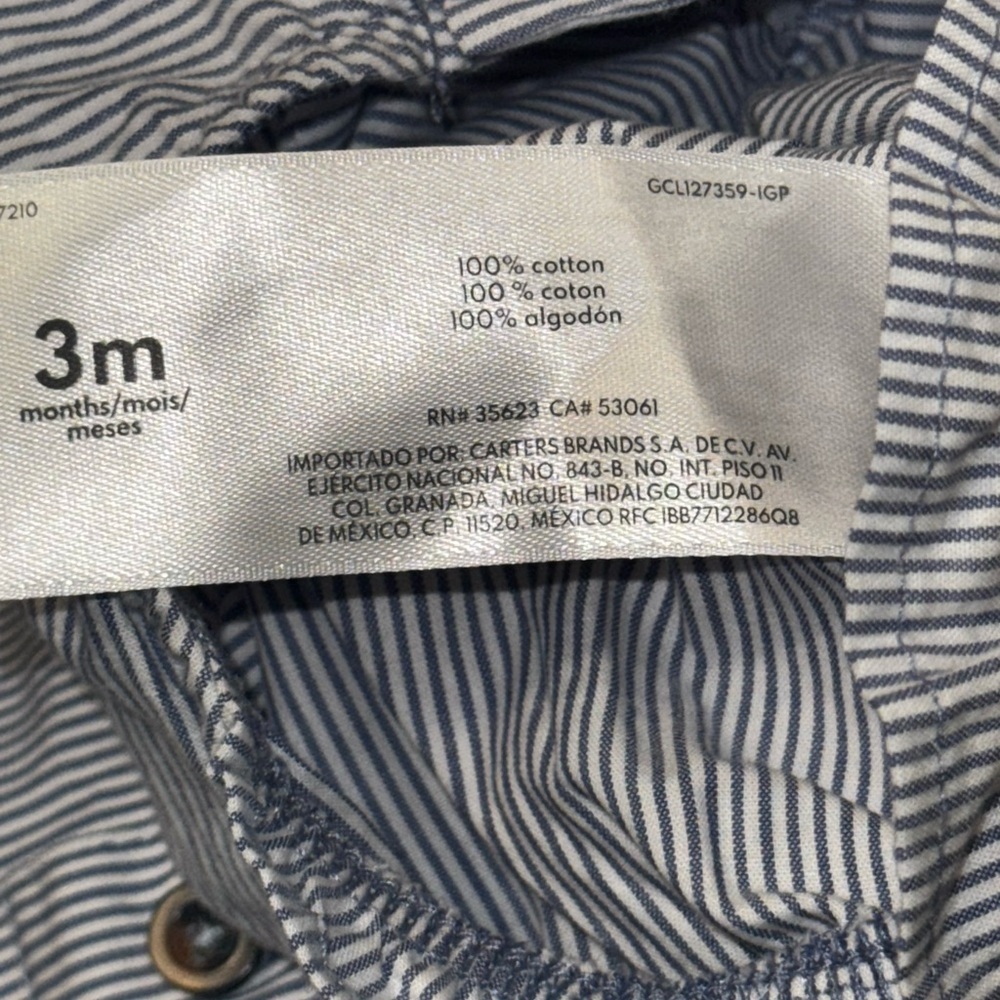 Carter's Navy Striped Bodysuit - Picture 3 of 6